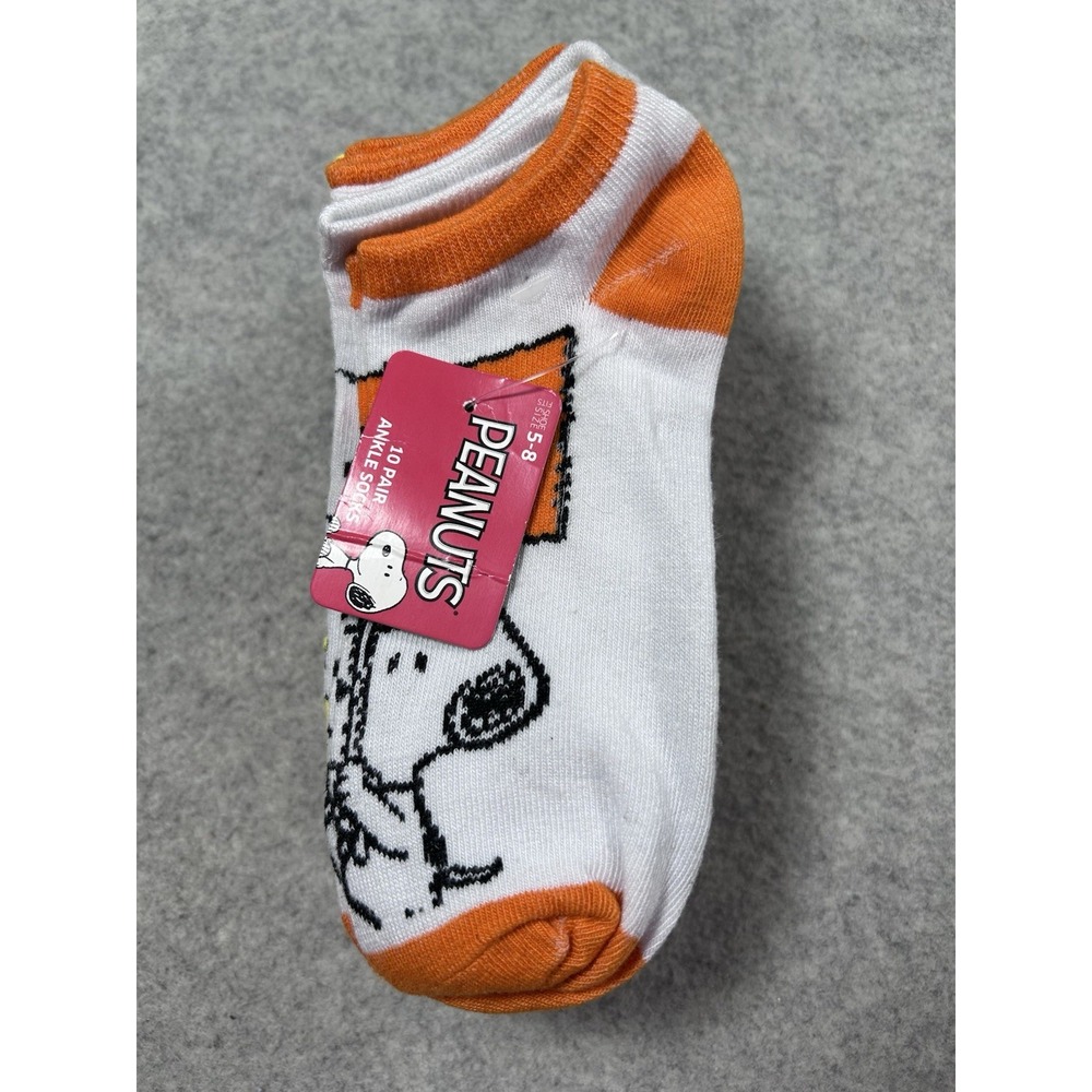 Peanuts Snoopy Woodstock Halloween Socks 10 Pair Ankle 9-11 Bioworld NWT